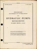 Preliminary Handbook of Instructions for Motor-Driven Hydraulic Pumps Eclipse Model 3229A