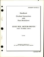Overhaul Instructions with Parts Breakdown for Gear Box, Motor Driven - Part A489-3