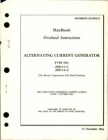 Overhaul Instructions for Alternating Current Generator - Types 28B54-1-A and 28B54-9-A 