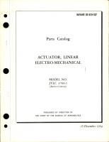 Parts Catalog for Linear Electro-Mechanical Actuator - Model JYLC 3766-1