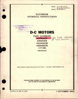 Overhaul Instructions for D-C Motors - Parts A19A6103, A19A6162, A24A9238, A28A8535, 1171186 