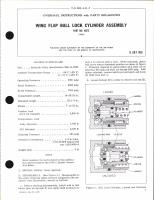 Overhaul Instructions with Parts Breakdown for Wing Flap Ball Lock Cylinder Assembly Part No. 4073