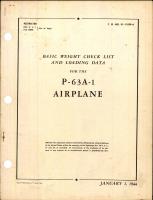 Basic Weight and Loading Data for the P-63A-1