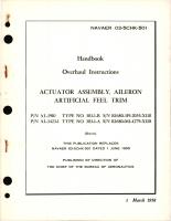 Overhaul Instructions for Actuator Assembly, Aileron Artificial Feel Trim Part Numbers AL-1910 and AL-1423-1
