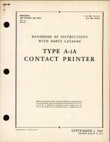 Handbook of Instructions with Parts Catalog for Type A-1A Contact Printer