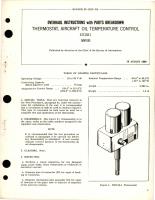 Overhaul Instructions with Parts Breakdown for Aircraft Oil Temperature Control Thermostat - 53C158-1