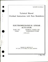 Overhaul Instructions with Parts Breakdown for Electromechanical Linear Actuator - Part 525858 