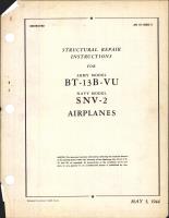 Structural Repair Instructions for BT-13B-VU and SNV-2 Airplanes
