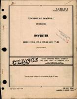 Overhaul Manual for Inverter - Model F20-4, F21-4, F20-4M and F21-4M