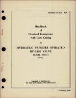 Overhaul Instructions with Parts for Hydraulic Pressure Operated By Pass Valve - Model 20604-1