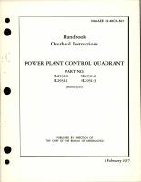 Overhaul Instructions for Power Plant Control Quadrant - Parts 5L2931-0, 5L2931-1, 5L2931-2, and 5L2931-3
