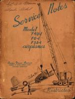 Service Notes for Model F4U-1, FG-1, and F3A-1 Airplanes