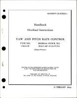 Overhaul Instructions for Yaw and Pitch Rate Control - Type 15839-1B