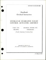 Overhaul Instructions for Hydraulic Stabilizer Flight Control Actuator Assembly - Part 209-58706