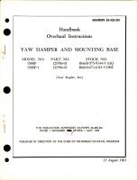 Overhaul Instructions for Yaw Damper and Mounting Base - Model 1500P and 1500P-1 - Parts 121956-01 and 121956-02