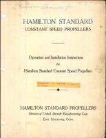 Operation & Installation Instructions for Hamilton Standard Constant Speed Propellers