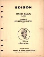Service Manual No. 502 for Aircraft Fire Detection System Type A