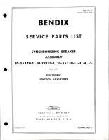 Service Parts List for Synchronizing Breaker Assembly