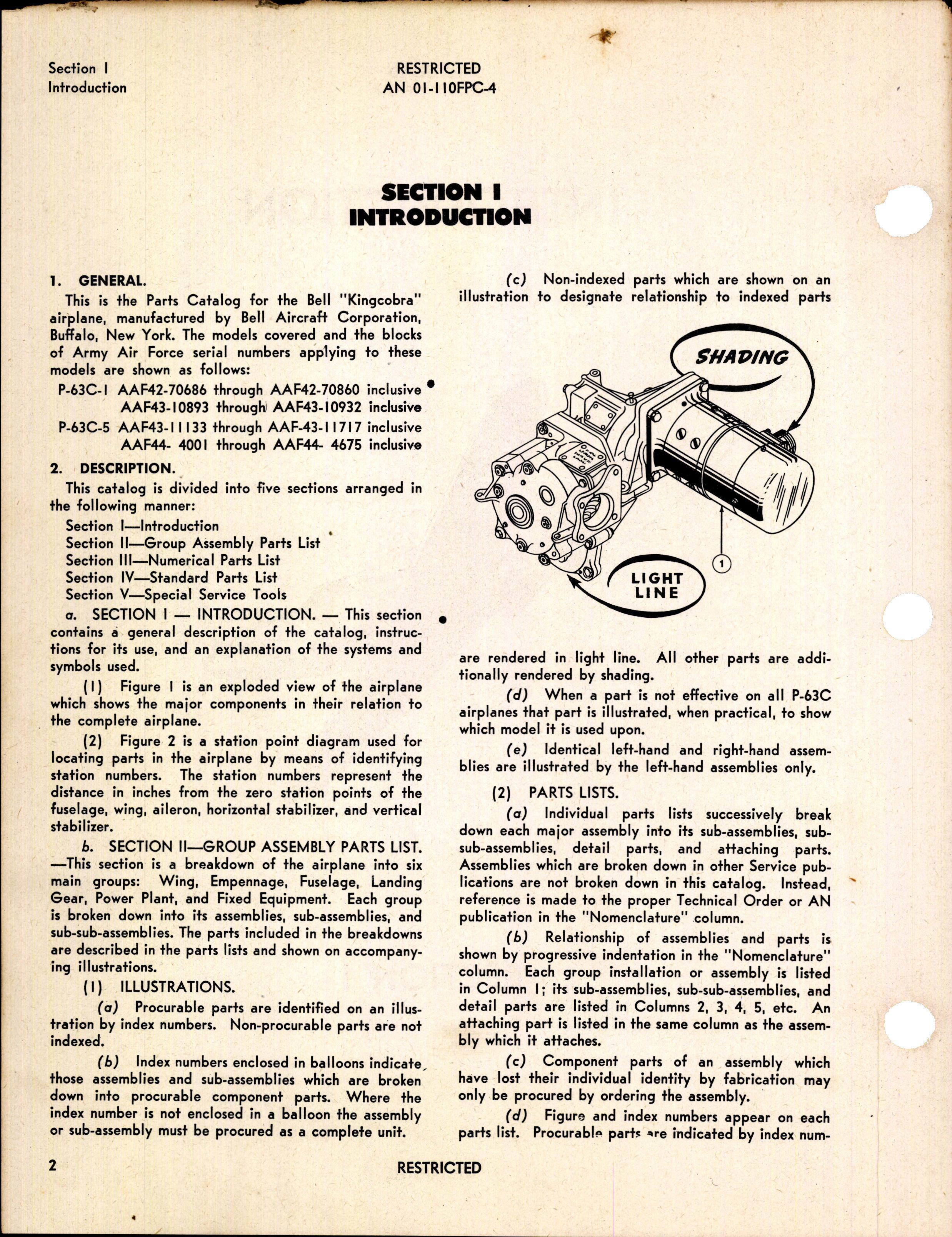 Sample page 6 from AirCorps Library document: Parts Catalog for P-63C-1 and P-63C-5