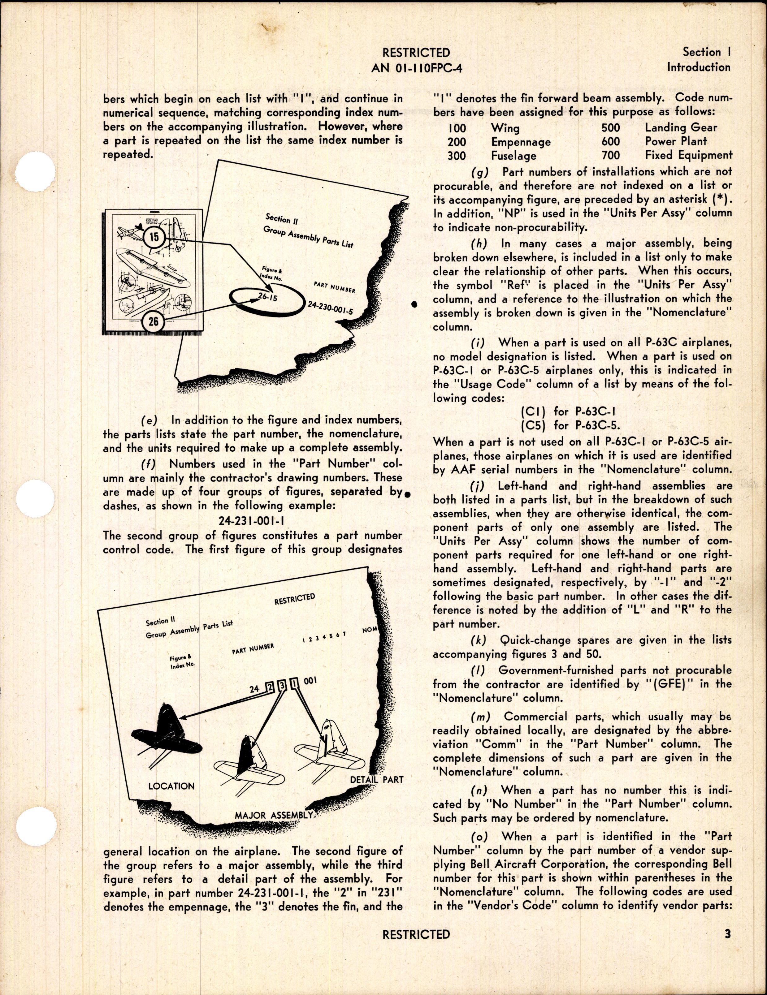 Sample page 7 from AirCorps Library document: Parts Catalog for P-63C-1 and P-63C-5
