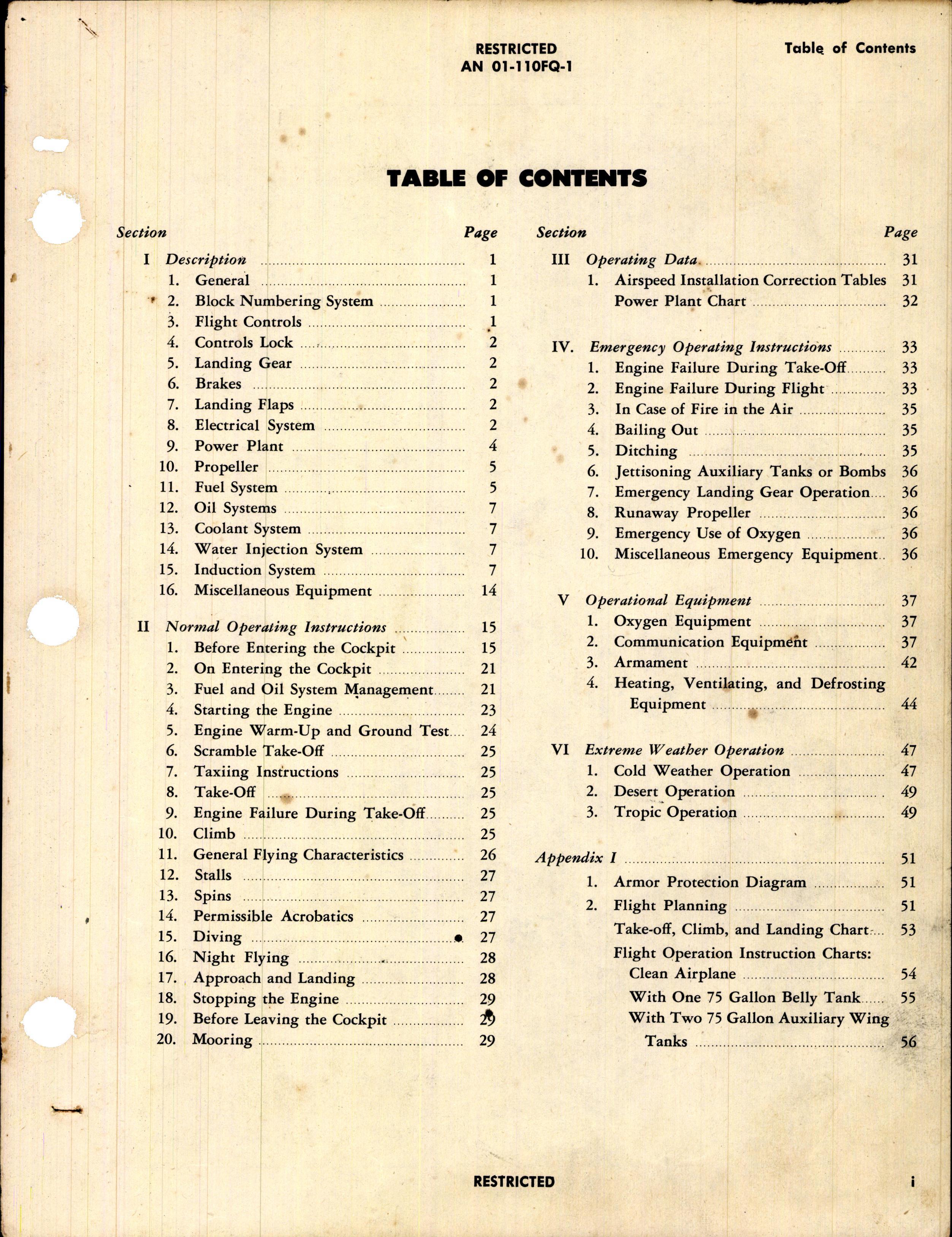 Sample page 3 from AirCorps Library document: Pilot's Flight Operating Instructions for P-63C Airplane