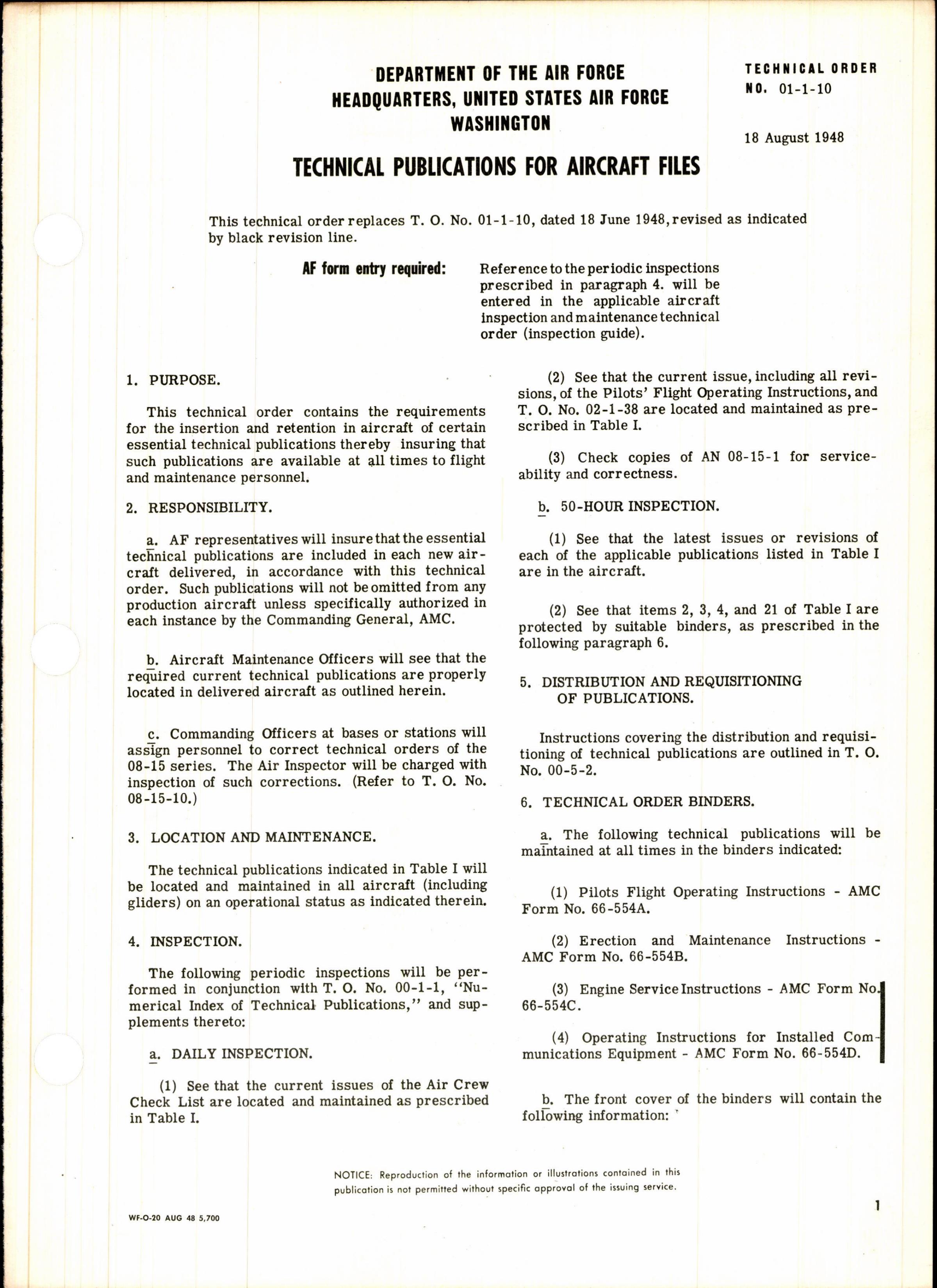 Sample page 1 from AirCorps Library document: Technical Publications for Aircraft Files