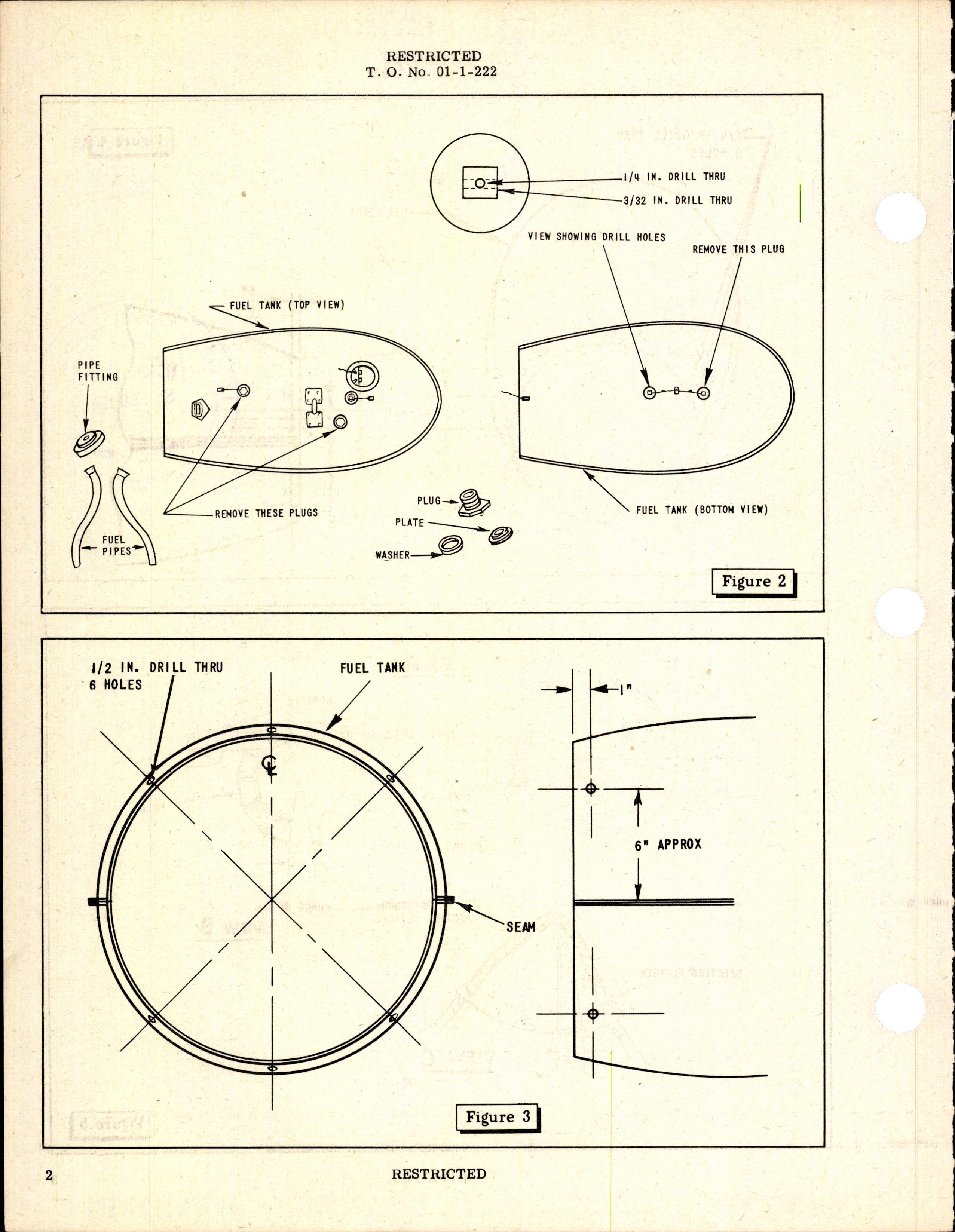 Sample page 2 from AirCorps Library document: Conversion of 75 Gallon Auxiliary Metal Fuel Tank Into Fighter Rescue Gear