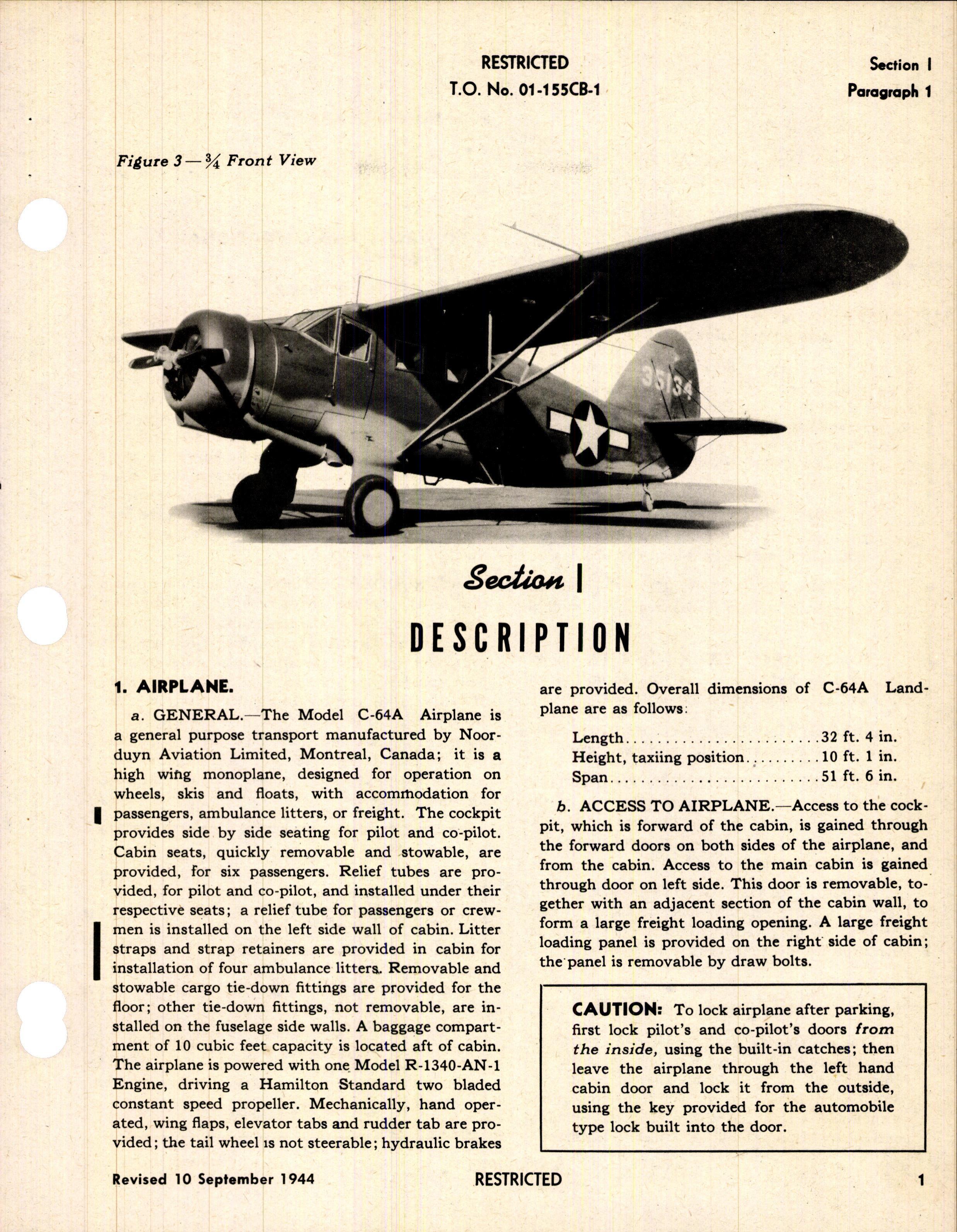 Sample page 5 from AirCorps Library document: Pilot's Flight Operating Instructions for Army Model C-64A