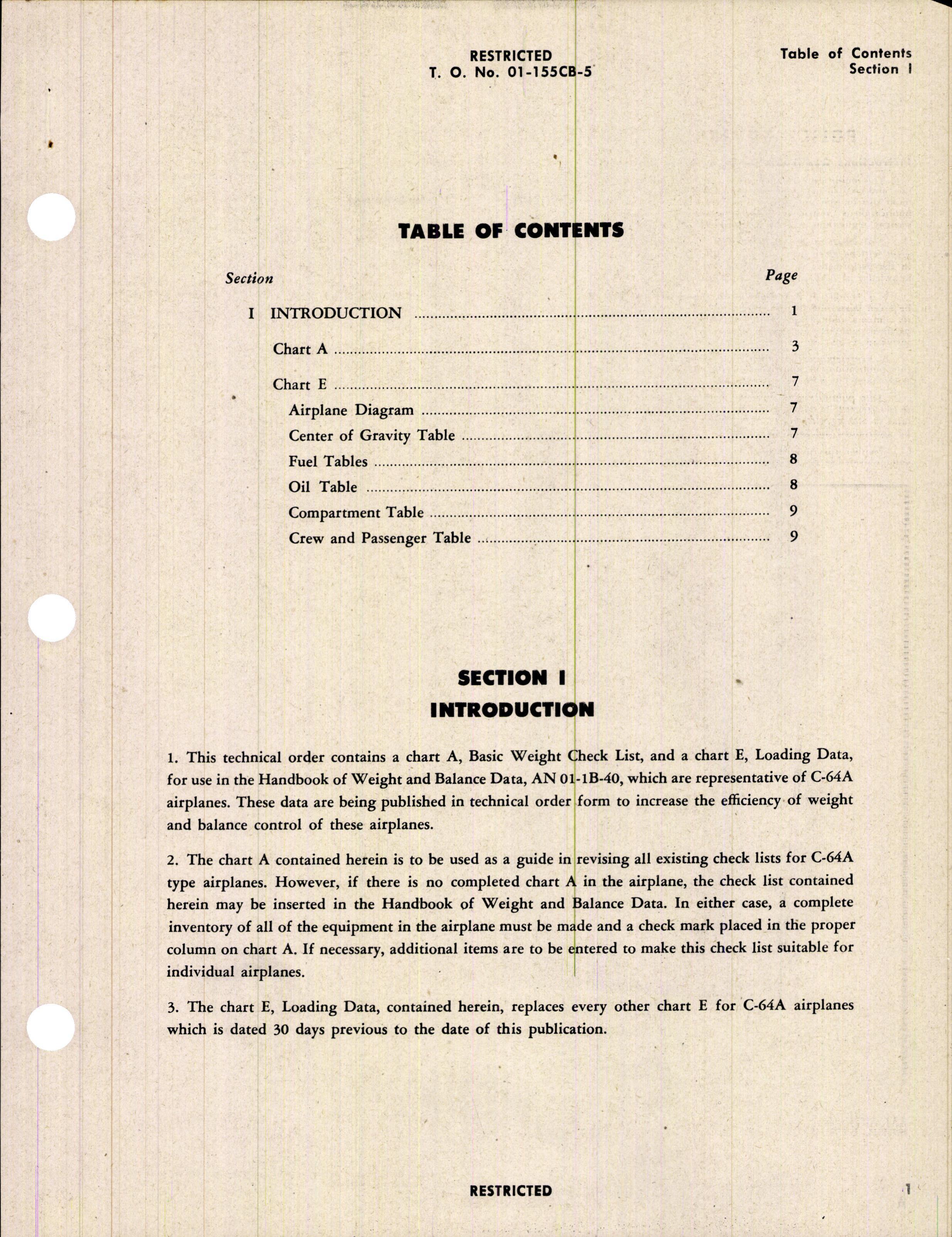 Sample page 3 from AirCorps Library document: Basic Weight Check List and Loading Data for Army Model C-64A