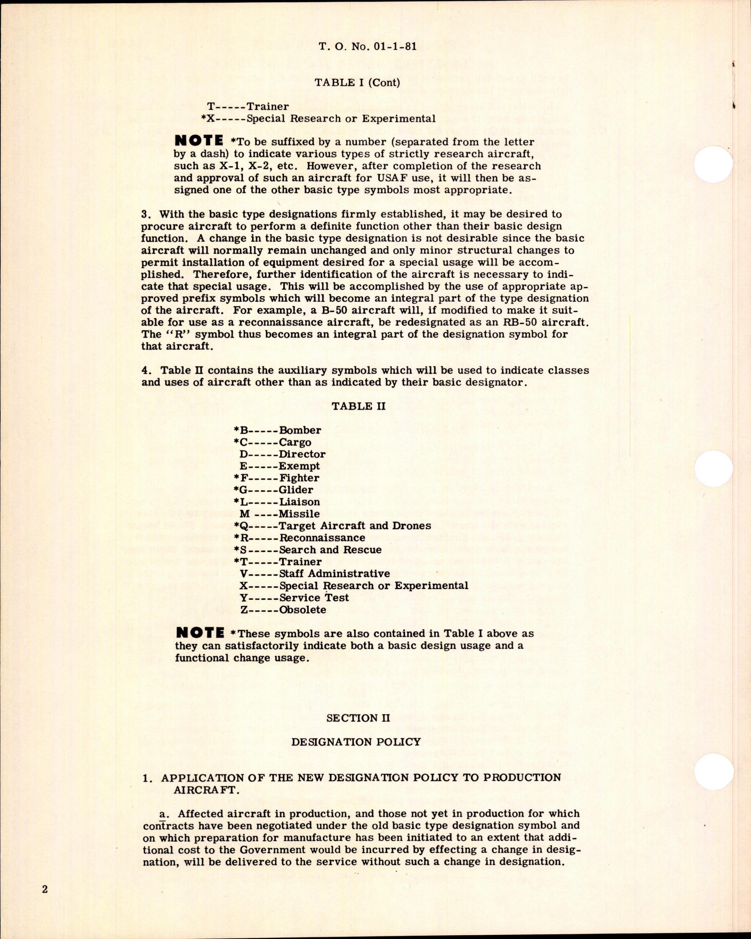 Sample page 2 from AirCorps Library document: Modification, Classification, Designation, and Redesignation of Heavier-Than-Air Aircraft