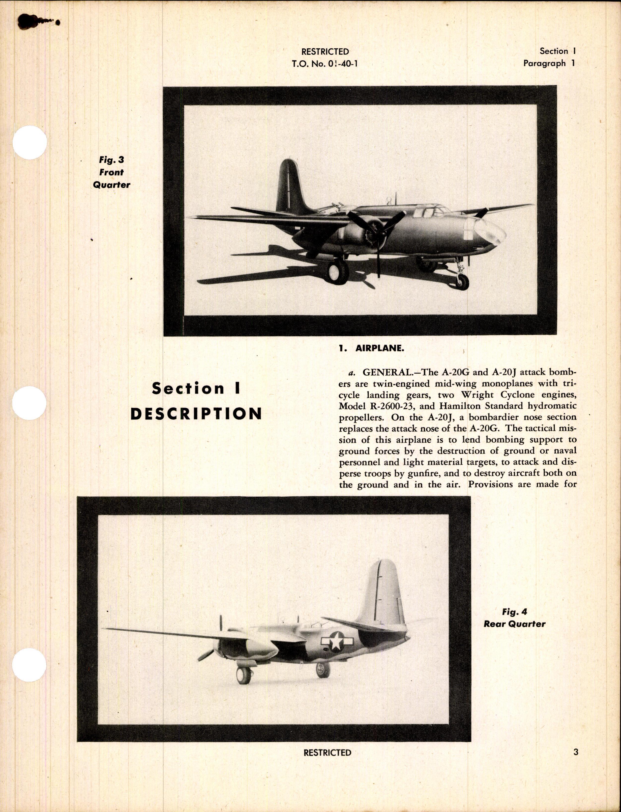 Sample page 5 from AirCorps Library document: Pilot's Flight Operating Instructions for A-20G, A-20J Series, P-70A-2, and P-70B-2