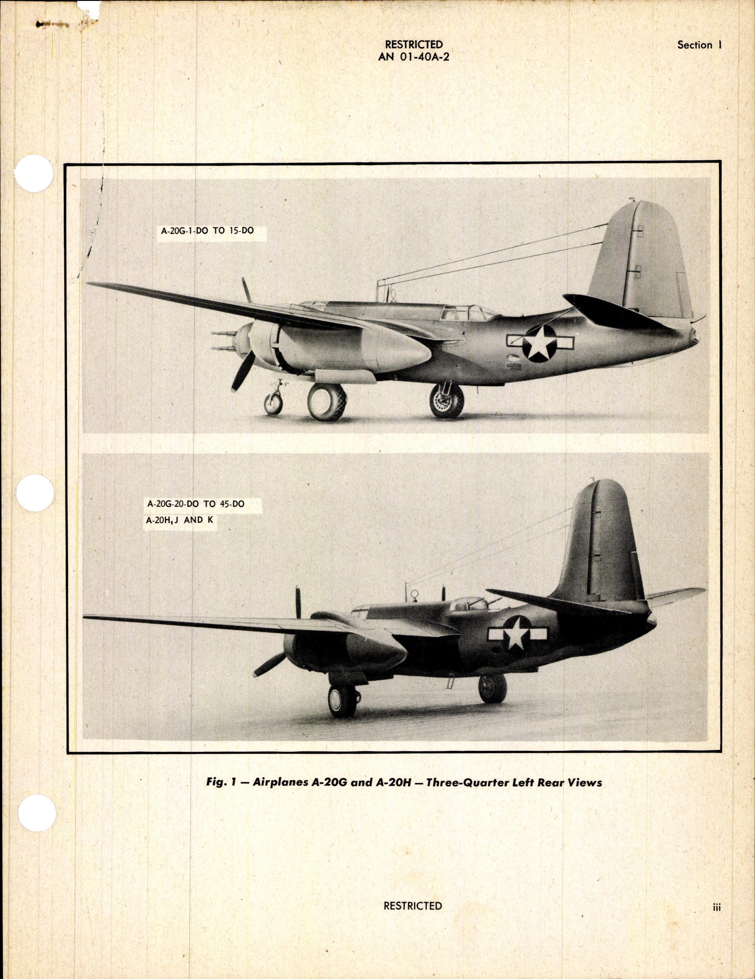 Sample page 5 from AirCorps Library document: Erection and Maintenance for A-20G, A-20J, A-20H, and A-20K Series