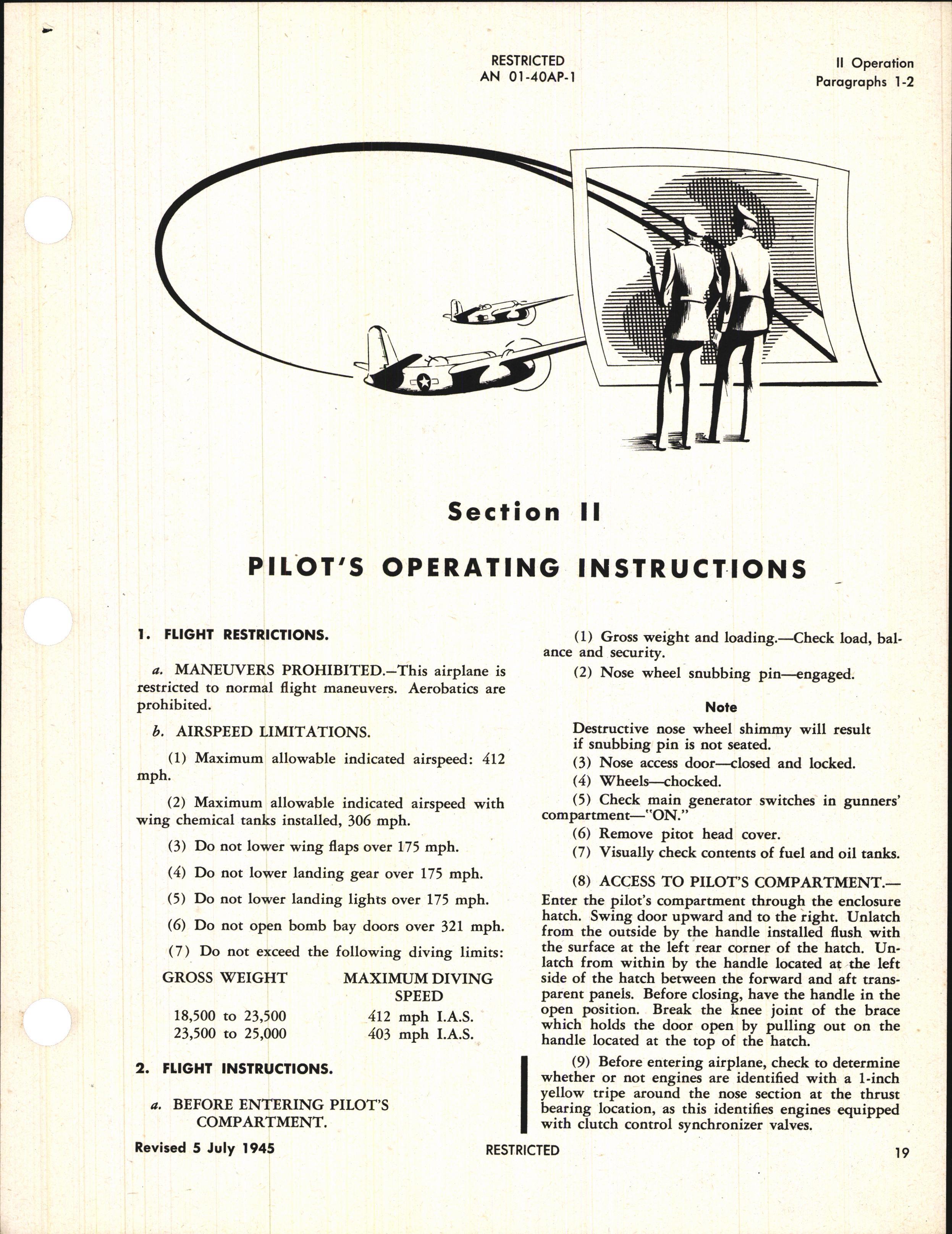 Sample page 5 from AirCorps Library document: Pilot's Flight Operating Instructions for A-20H, and A-20K Series