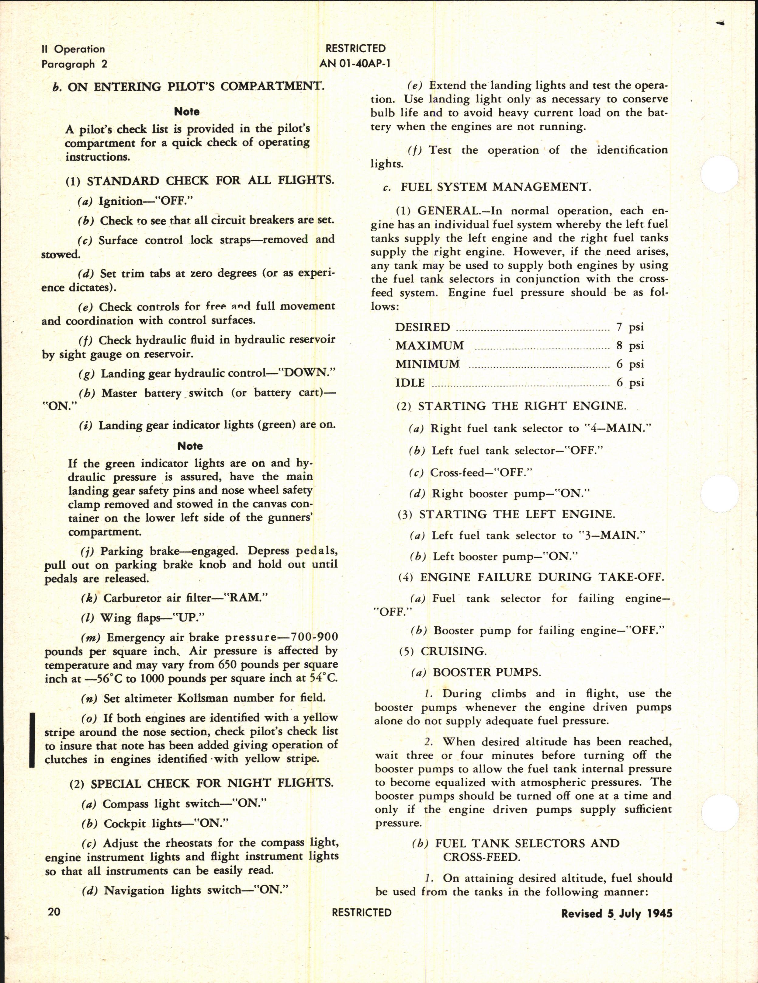 Sample page 6 from AirCorps Library document: Pilot's Flight Operating Instructions for A-20H, and A-20K Series