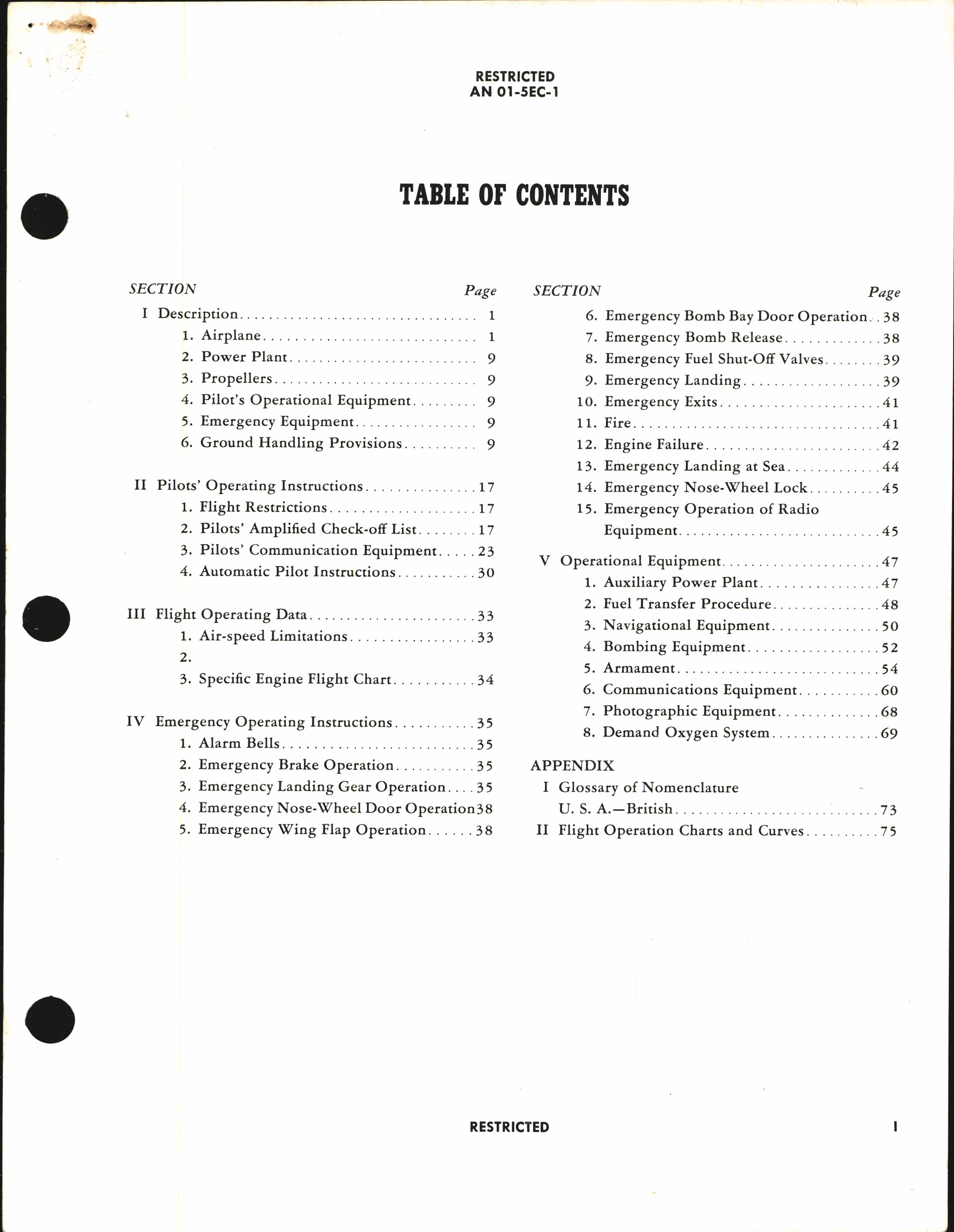 Sample page 3 from AirCorps Library document: Pilot's Flight Operating Instructions for B-24D, E, and RB-24C