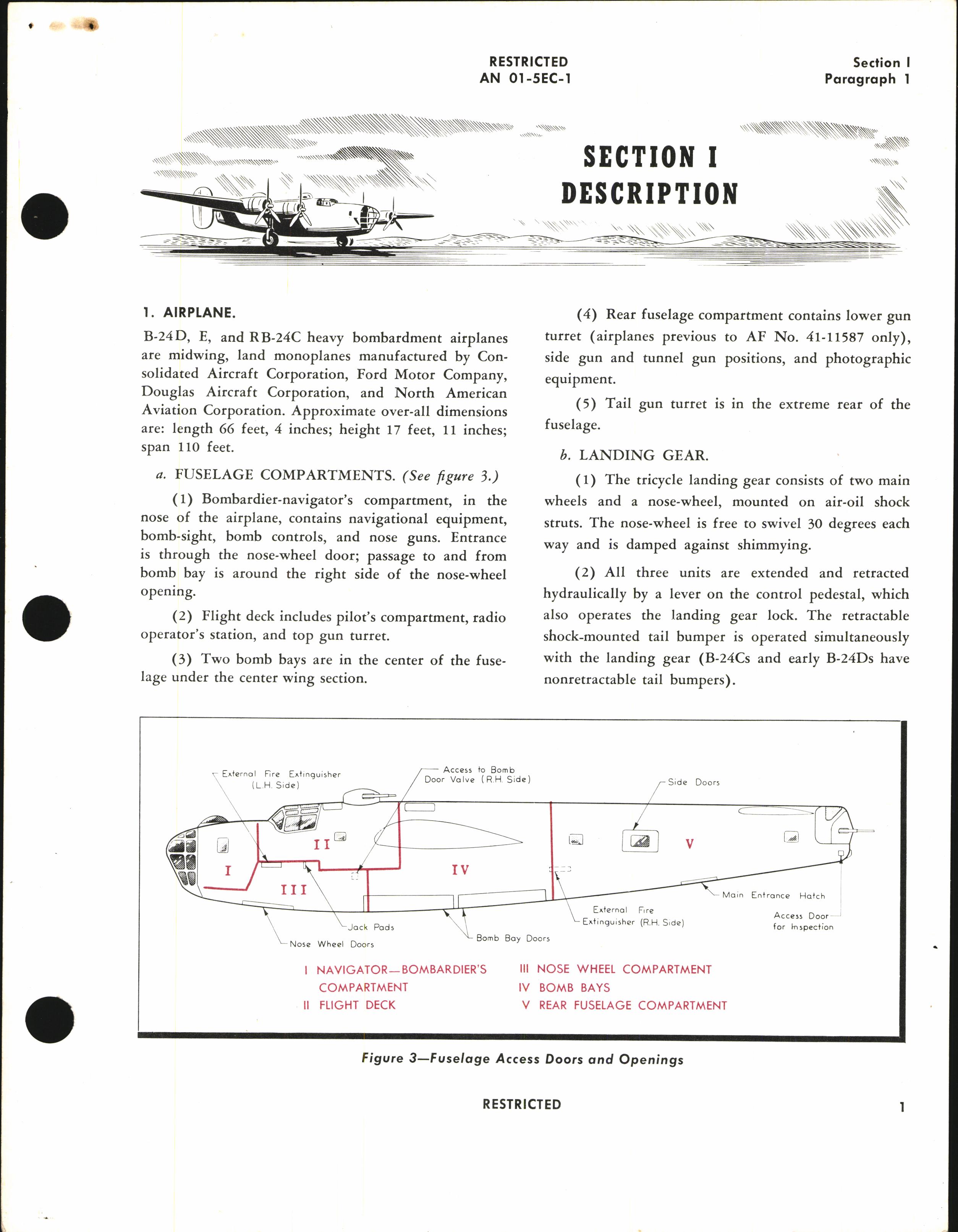 Sample page 5 from AirCorps Library document: Pilot's Flight Operating Instructions for B-24D, E, and RB-24C