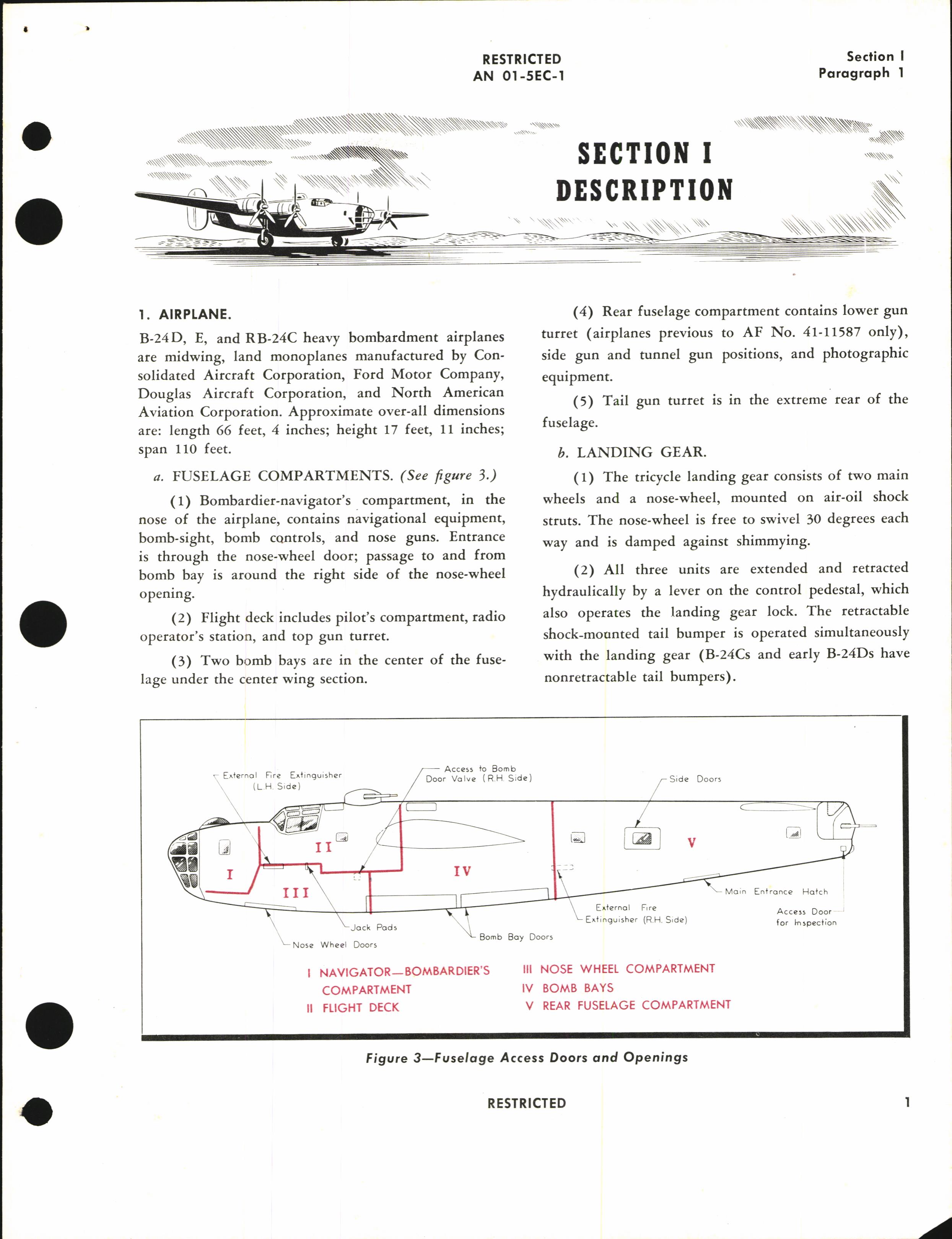 Sample page 5 from AirCorps Library document: Pilot's Flight Operating Instructions for B-24D, E, and RB-24C