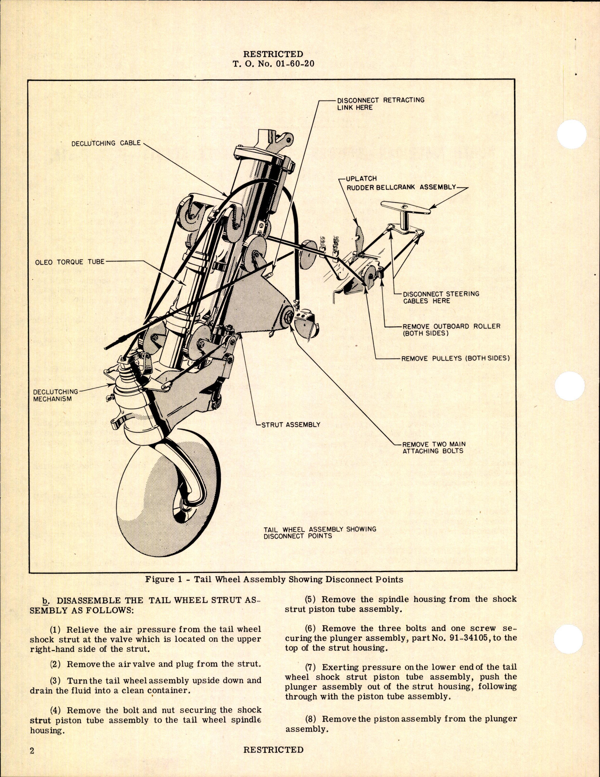 Sample page 2 from AirCorps Library document: Rework of Tail Wheel Struts for P-51, P-51A, P-51B, and A-36A-1