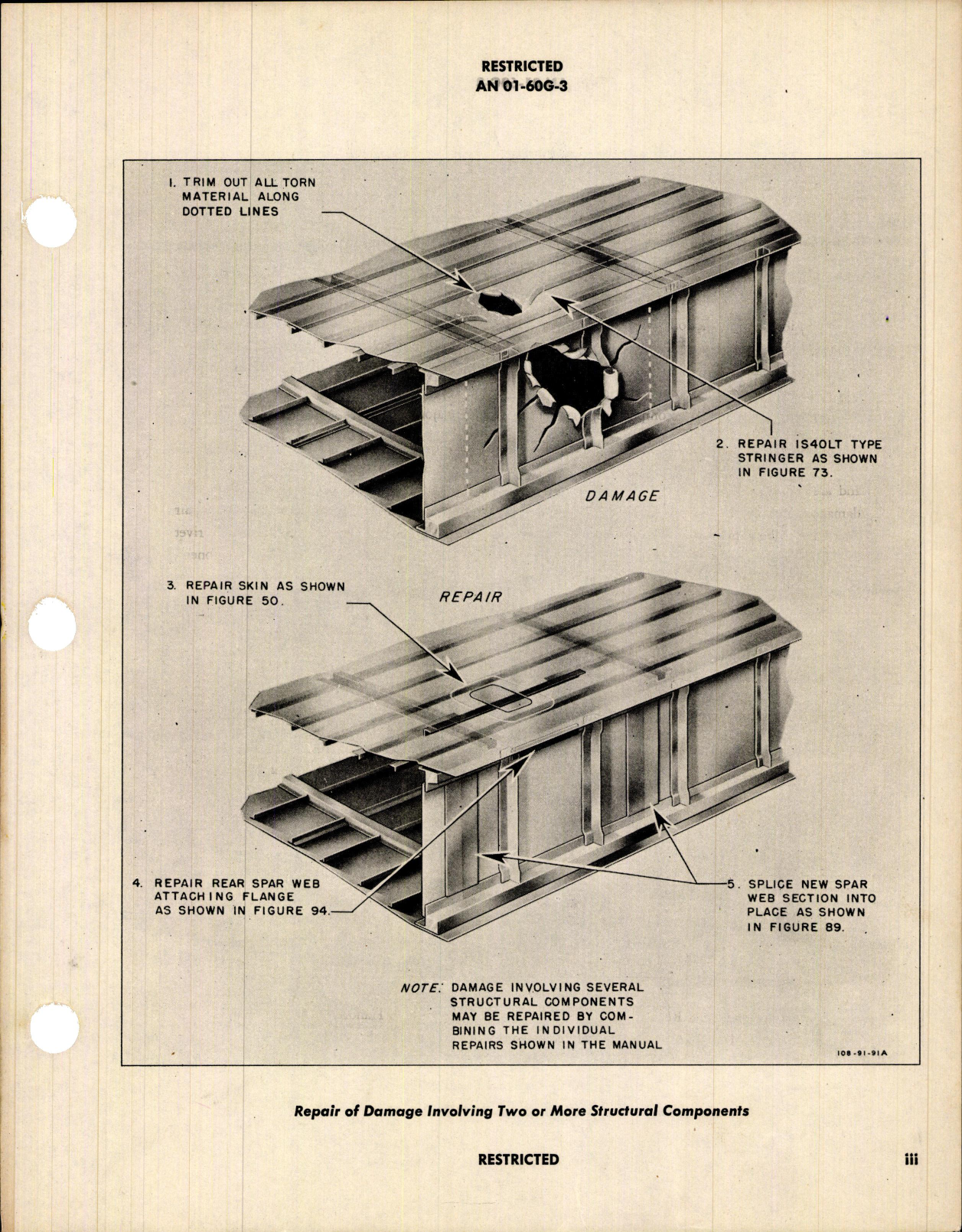 Sample page 13 from AirCorps Library document: Structural Repair Instructions for B-25 and PBJ-1 Series