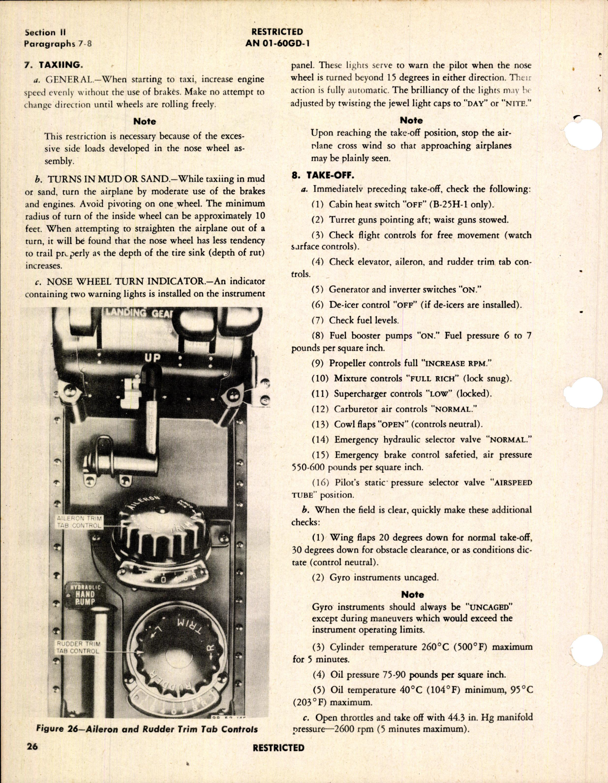 Sample page 10 from AirCorps Library document: Pilot's Flight Operating Instructions for B-25H and PBJ-1H
