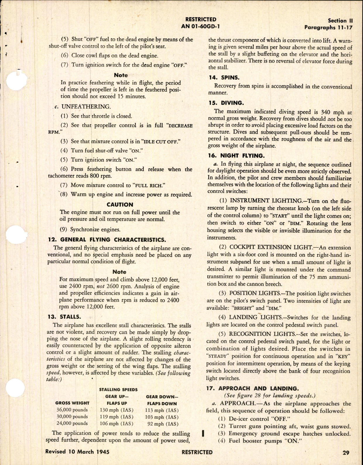 Sample page 11 from AirCorps Library document: Pilot's Flight Operating Instructions for B-25H and PBJ-1H