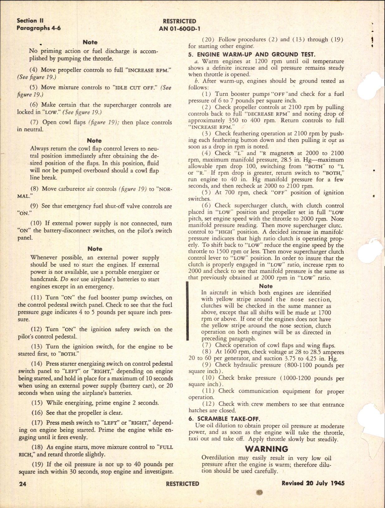 Sample page 10 from AirCorps Library document: Pilot's Flight Operating Instructions for B-25H and PBJ-1H