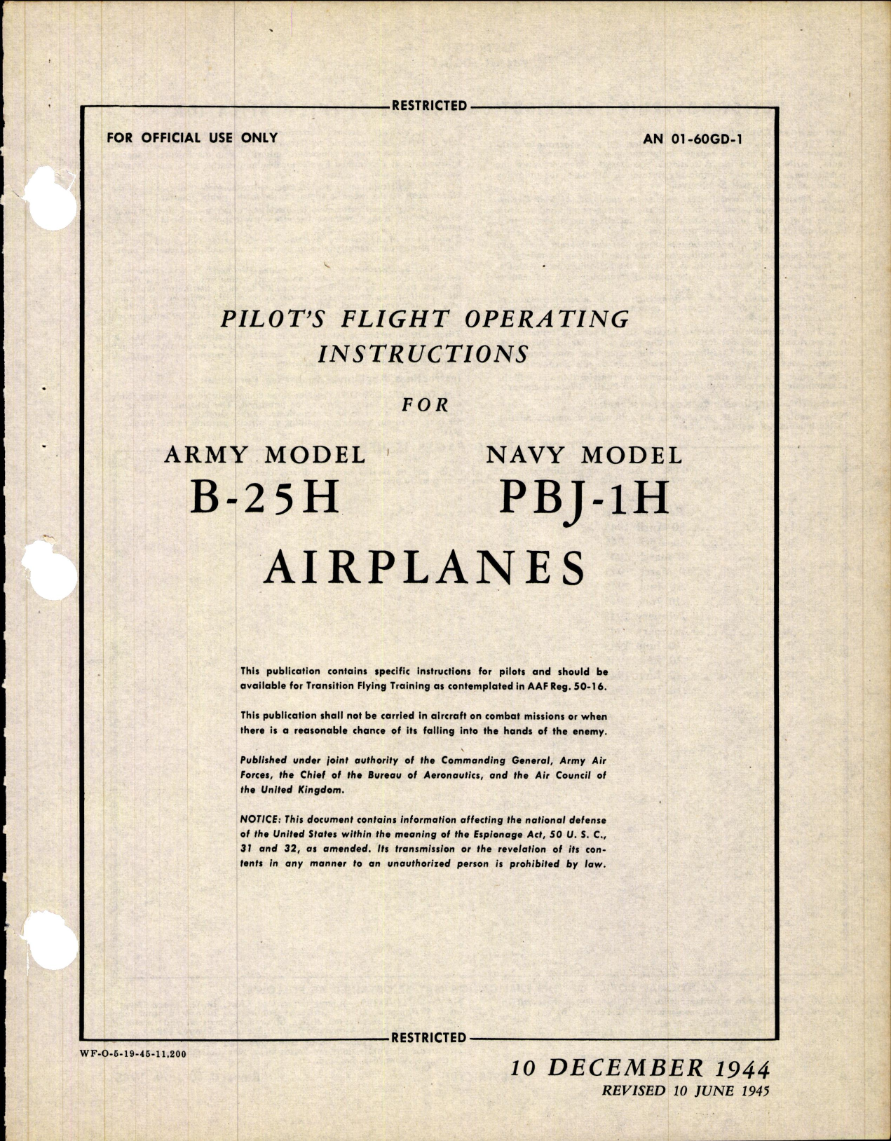 Sample page 3 from AirCorps Library document: Pilot's Flight Operating Instructions for B-25H and PBJ-1H