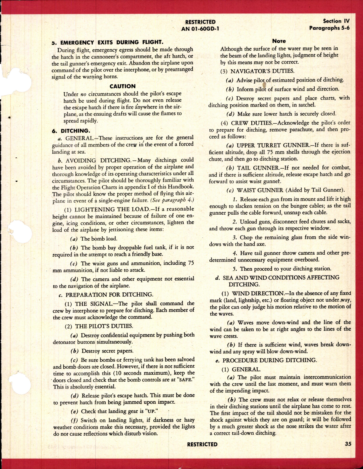 Sample page 5 from AirCorps Library document: Pilot's Flight Operating Instructions for B-25H and PBJ-1H