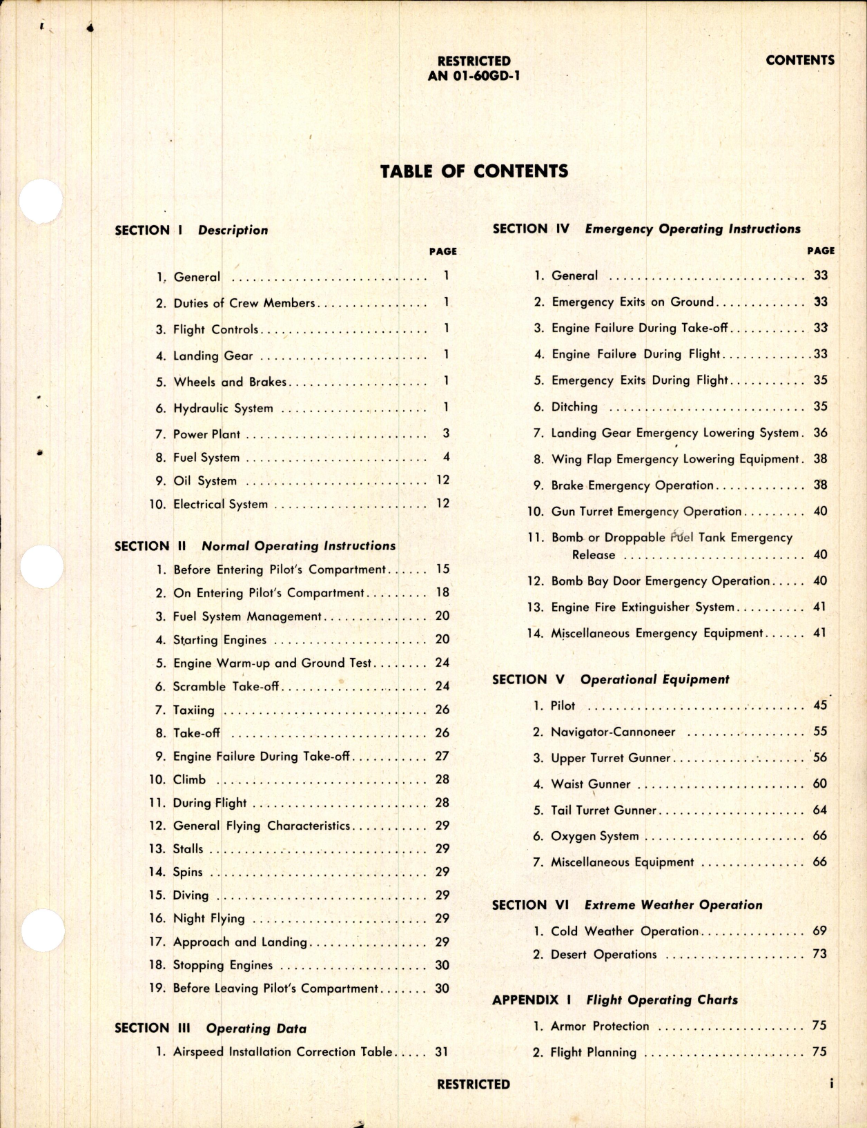 Sample page 3 from AirCorps Library document: Pilot's Flight Operating Instructions for B-25H and PBJ-1H