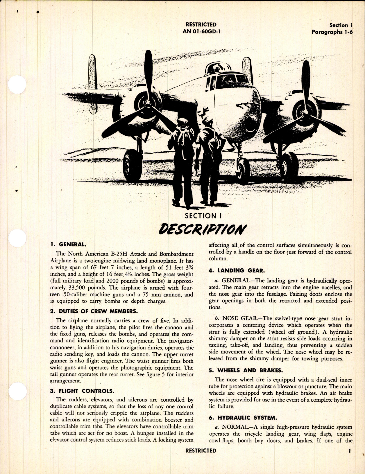 Sample page 5 from AirCorps Library document: Pilot's Flight Operating Instructions for B-25H and PBJ-1H