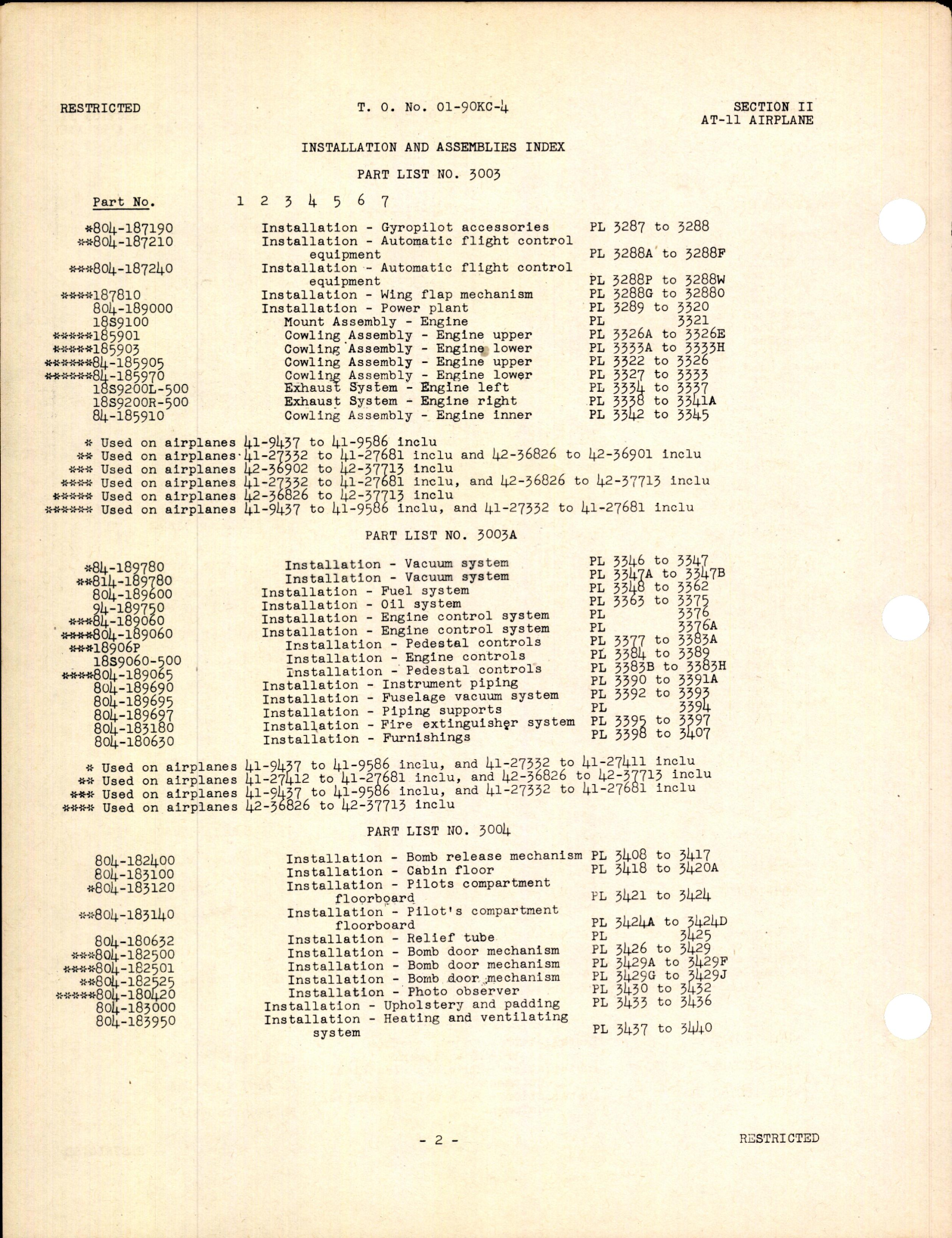 Sample page 6 from AirCorps Library document: Parts Catalog for AT-11 Airplane