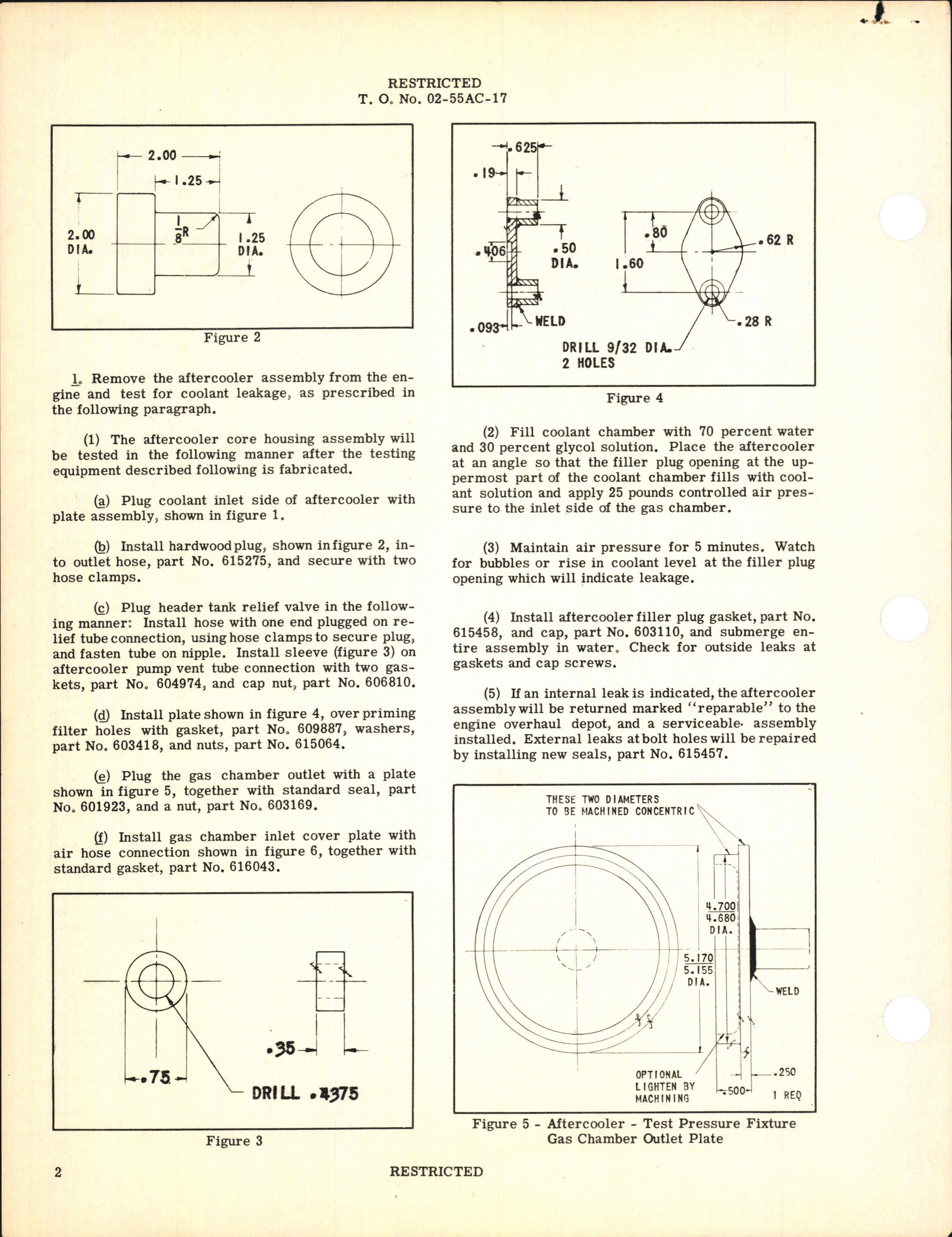 Sample page 2 from AirCorps Library document: Aftercooler Overhaul Procedure and Replacement of Aftercooler Assemblies for V-1650-3 and -7