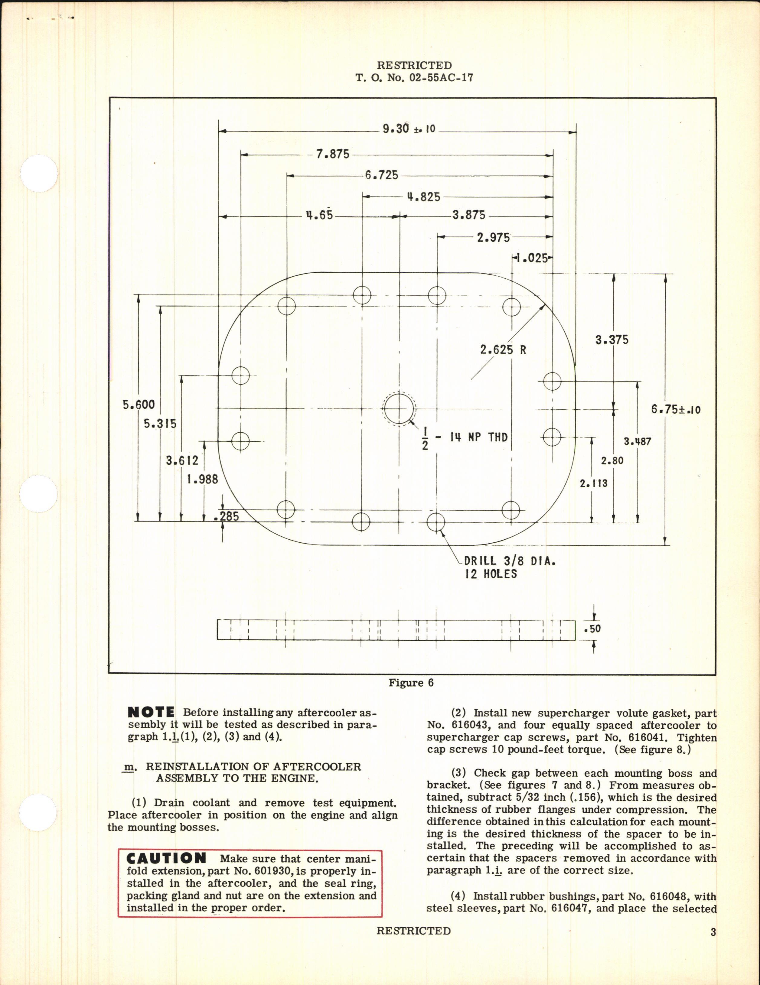 Sample page 3 from AirCorps Library document: Aftercooler Overhaul Procedure and Replacement of Aftercooler Assemblies for V-1650-3 and -7