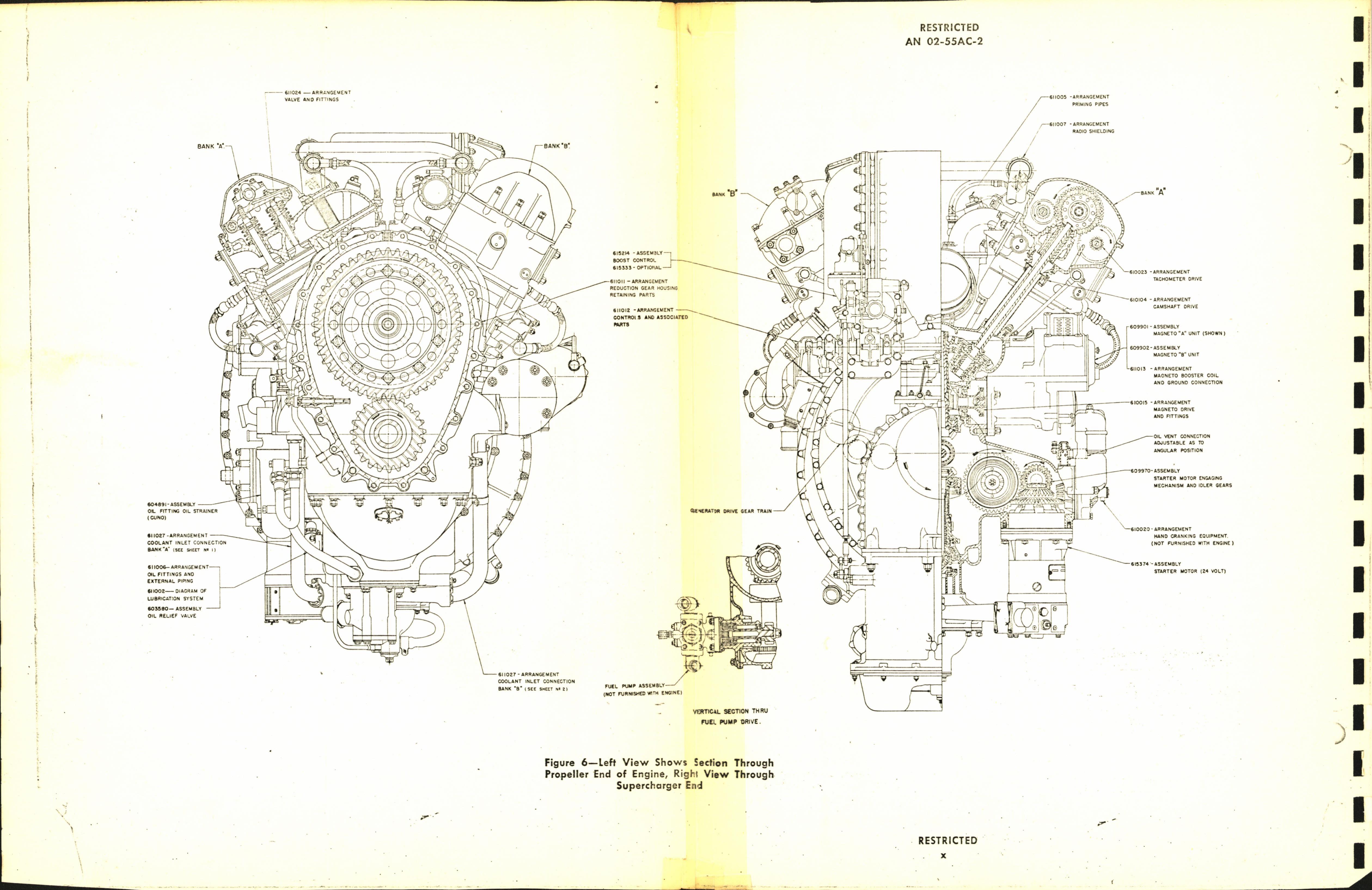 Sample page 14 from AirCorps Library document: Service Instructions for V-1650-3, -7, and Merlin 68 and 69 Engines